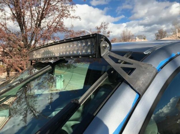 Picture of 07-21 Tundra 52 Inch Curved LED Light Bar Roof Brackets Kit 5D Optic OSRAM 52 Inch Dual Row Curved Bar Spot Beam Cali Raised LED