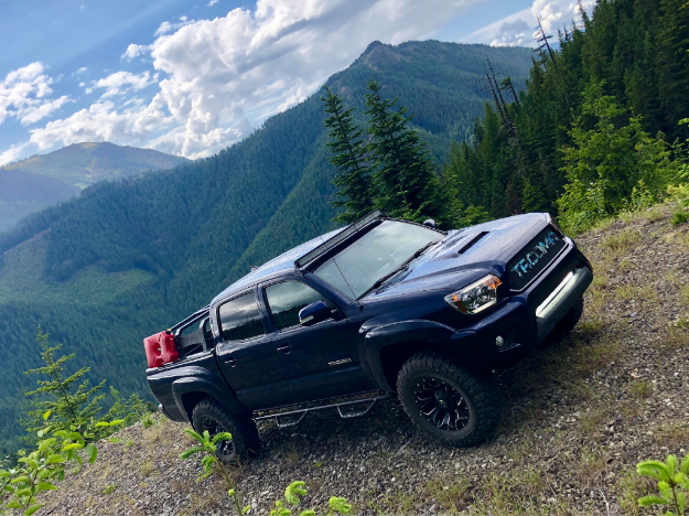 Picture of 05-15 Tacoma 32 Inch Lower Bumper Flush LED Light Bar Brackets Kit 5D Optic 32 inch OSRAM LED Bar Combo Beam Cali Raised LED