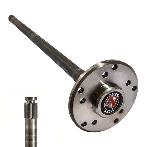 Picture of AMC 35 Rear Axle Shaft M35 C/Clip 29-1/4 Inch 30 Spline RH Axle Req 1/2 Inch Thread In Studs Nitro Gear and Axle