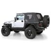 Picture of Bowless Soft Top Combo 97-06 Wrangler TJ OEM Replacement W/Tinted Windows Black Diamond Smittybilt