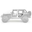 Picture of Jeep Tubular Doors Rear 07-18 Jeep JK Wrangler 4 Door Steel Black Powdercoat Smittybilt