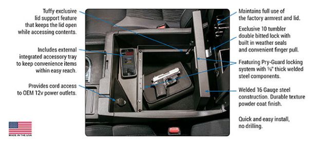 Picture of Toyota Tundra 14-Current Security Console Insert Tuffy Security