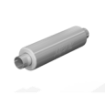 Picture of 3 Inch Exhaust Pipe ID Inlet/Outlet 26 Inch Single Muffler Mild Tone T409 Stainless Steel MBRP
